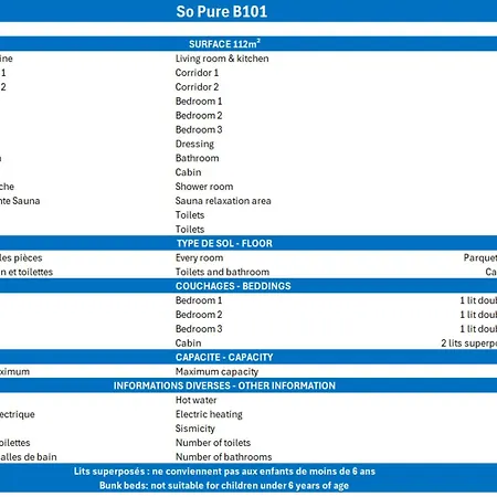 Superbe 4 Pieces Cabine, 8 Pers, Sauna, Parking, Meribel Appartement *